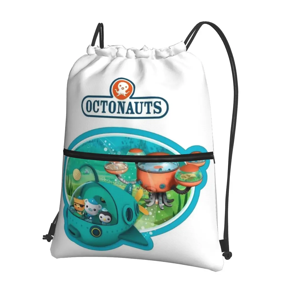 Kid Kwazii The Octonauts Portable Backpacks Drawstring Bag Fashion Drawstring Bundle Pocket Storage Bags For School Students