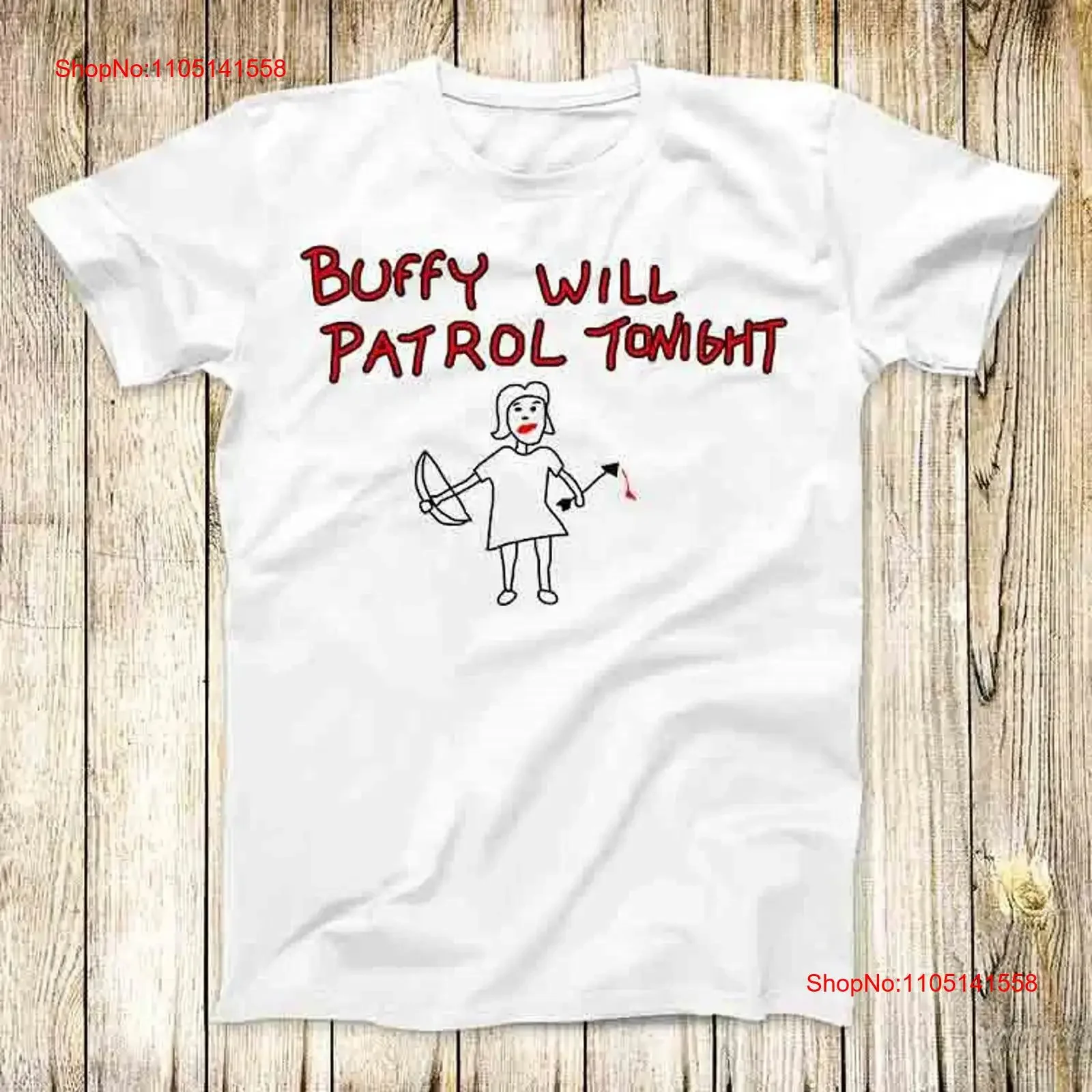بافي ويل باترول الليلة مصاص دماء تي شيرت ميمي توب 3712 خمر غسلها أنيق أوم مريح للجنسين قليلا