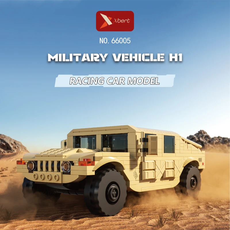 

Military MOC Xbert 66005 Vehicle h1 Racing Car Model Model 510PCS Building Blocks Brick Puzzle Toys for Children Birthday Gift