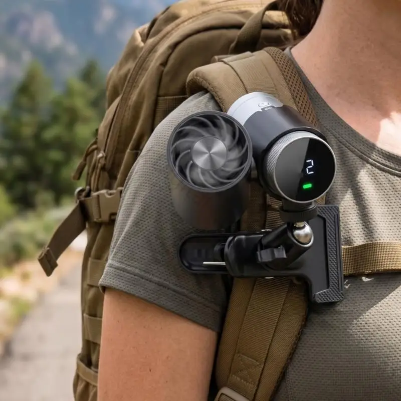 96BA Tragbare Clip-Halterung für Shark Ventilator für Rucksäcke, Riemen, Fahrradlenker – Detail 9