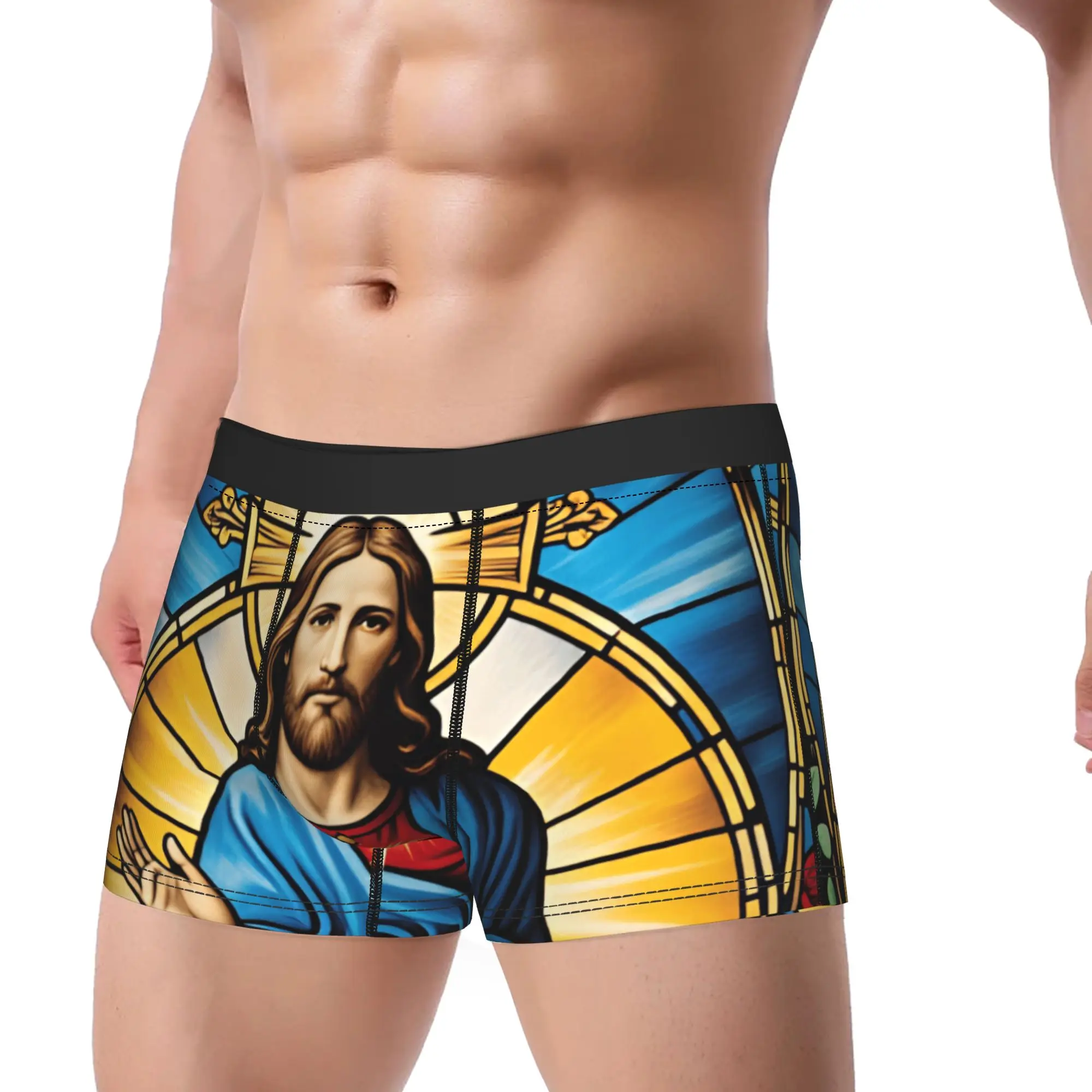 Sacred Heart Of Jesus Boxer Brief  Underwear High Quality Men's Sexy Soft Boxer Shorts Custom Oversize Panties
