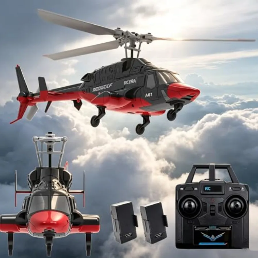 Remote-controlled helicopter A61 for adults 14+, 6-axis gyroscope, high-suspension pressure gauge, optical positioning, dual-ba