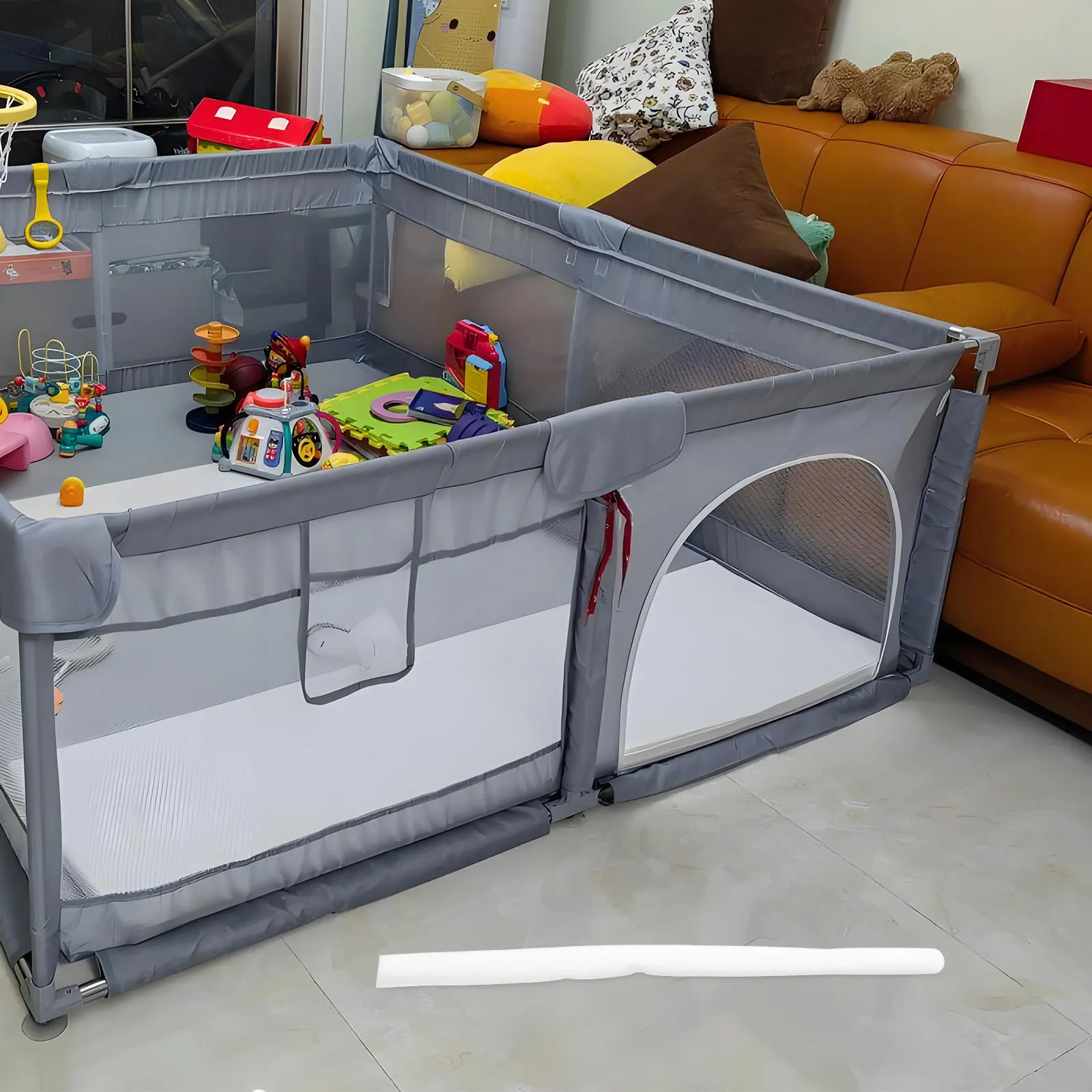 8 Stuks Game Hek Accessoires Rvs Box Vervanging Buizen 30.65 Inch Spons Verpakt Veiligheidsrail Voor Baby Speeltuin