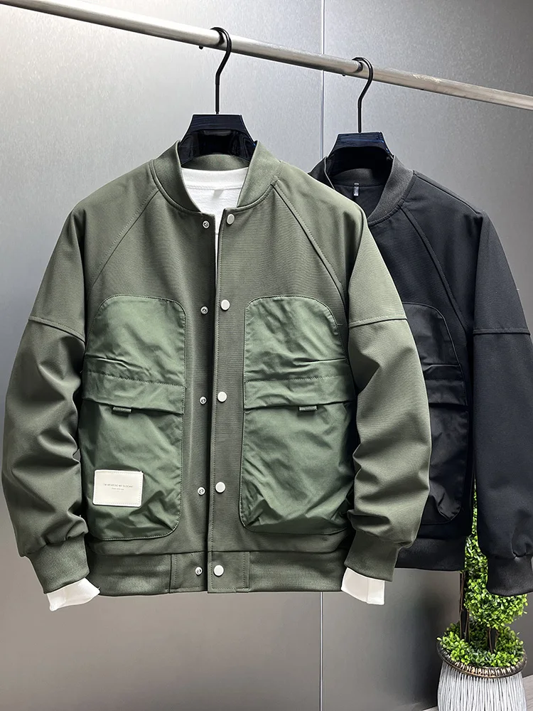 

Мужская демисезонная свободная куртка-бомбер в американском стиле, верхняя одежда из полиэстера и нейлона...