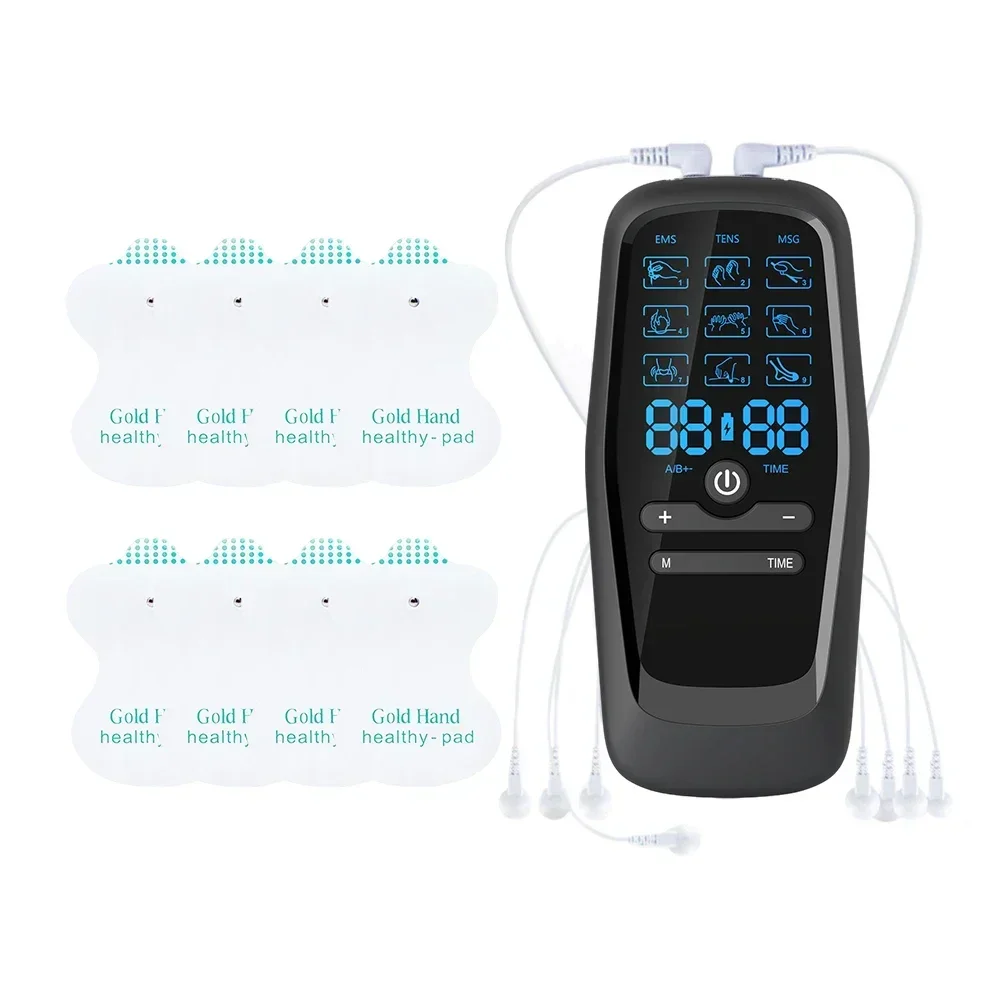 

EMS Eletric Professional Muscle Stimulation Daul Physiotherapy Tens Unit Machines Pulse Impulse Mini Full Body Massager Gel Pads