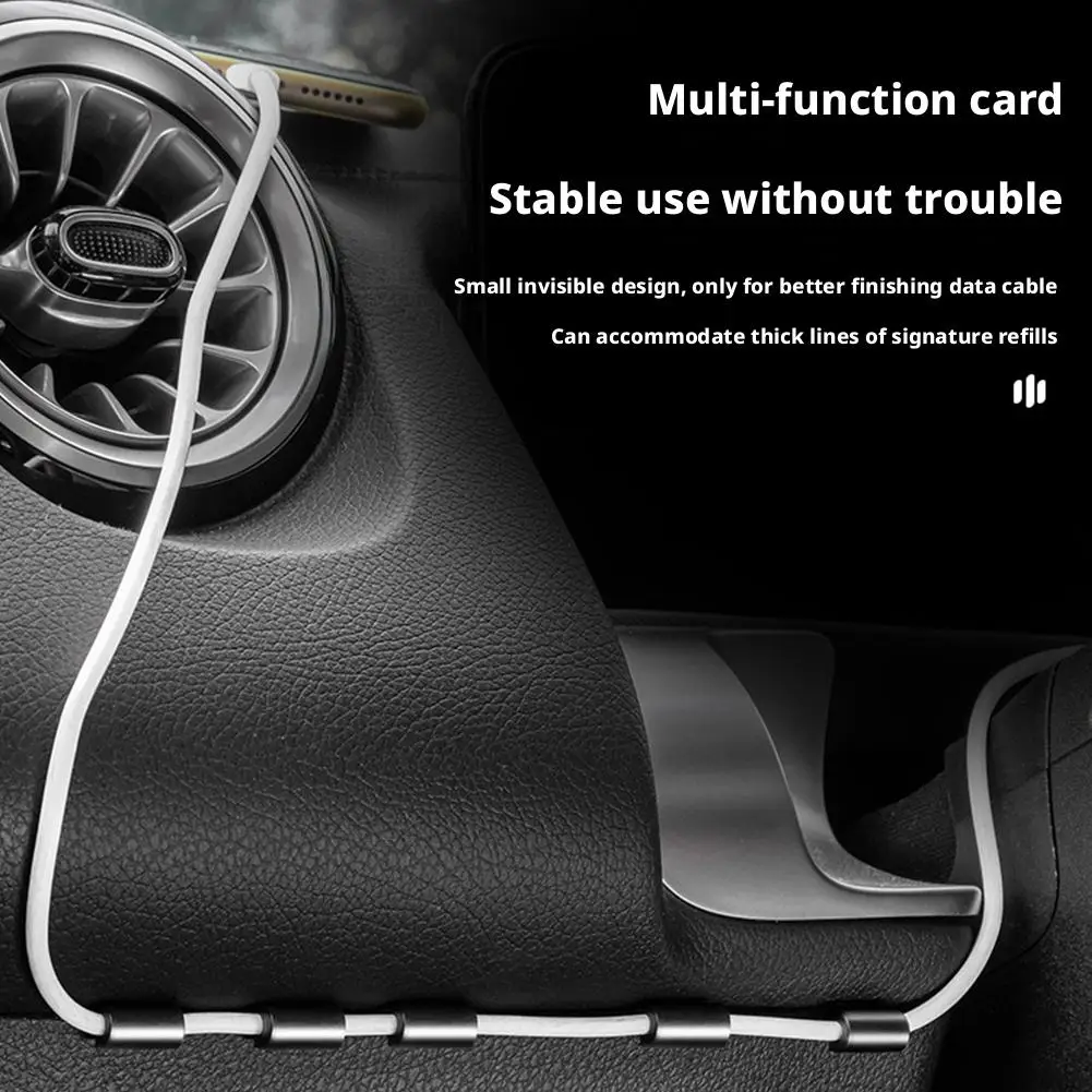 12/6pcs Car Cable Clips No Trace Removable Clip Wire Fix Holder Organizer Car Dashboard Desk Office Home Charging Cable Manageme