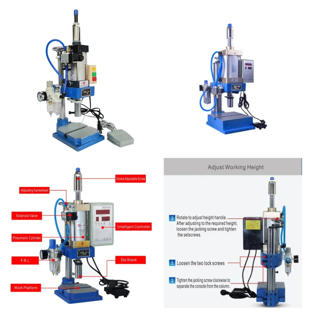 

Gold Seller 200kg 300kg 500kg 800kg 1300kg Pneumatic Punching Bench Power Press Riveting Machine Hole Machines Small Pneumatic P