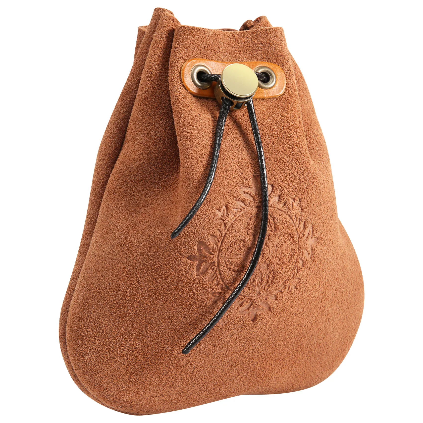 Outdoor Leather Cheap Coin Purse Coin Bag Drawstring Pouch Calabash Jewelry Packing Bags