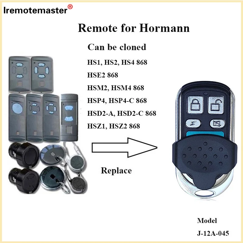 Para hormann marantec 868mhz porta da garagem controle remoto hse4 hsm2 hse2 hse2 868 marantec digital d302 382 berner bhs121 bds120