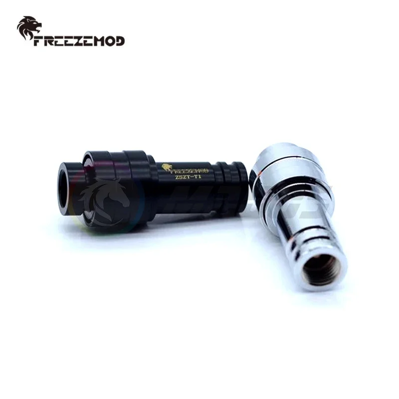 FREEZEMOD Water Stop Quick-Disconnected Pass-Through Two Ends Disconnect Water Stop Connecting, G1/4'' BLack/Silver ZSZT-T1 — zdjęcie produktu 5