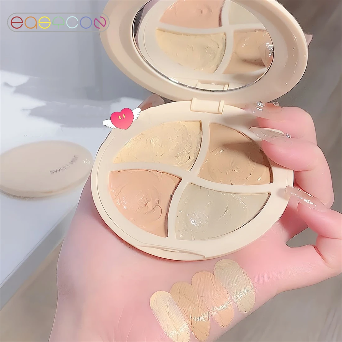 4 Colors Makeup Concealer Palette Waterproof Moisturizing Face Contour Bronzer Make Up Face Foundation Cream Concealer