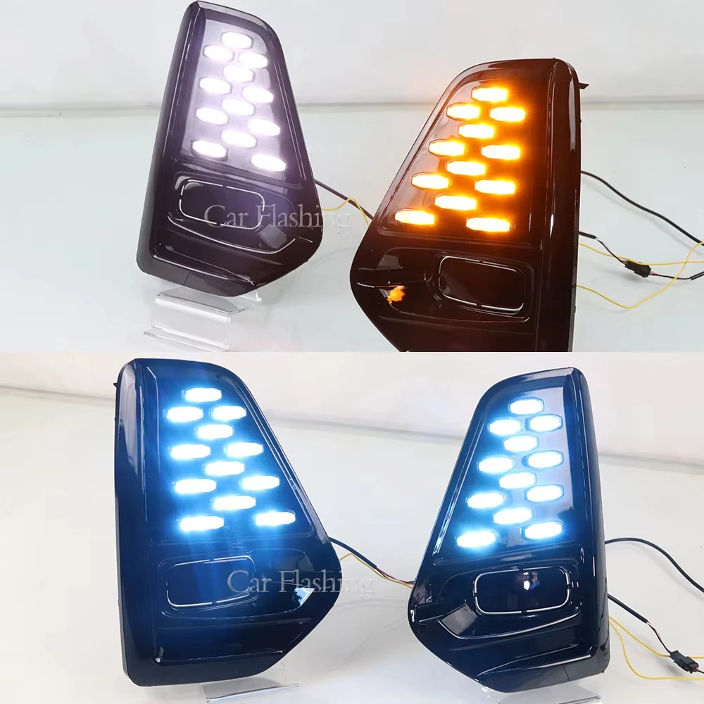 

1 Set Car DRL Dynamic Turn Yellow Signal Function Lamp LED Daytime Running Light Fog lamp For Nissan Kicks 2021 2022