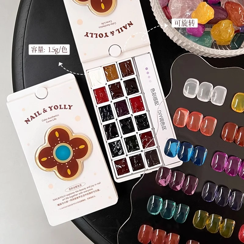 

Translucent Gradient Pat Painting Gel Semi Permanent-High Glossy-Gradient Nail Gel Polish Soak Off Varnish for Nail Art Design