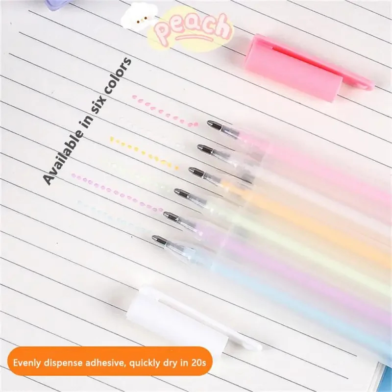 Macaron Glue Pen Decorative Precise Versatile Convenient Quick-drying Journaling And Scrapbooking Supplies Creative Projects