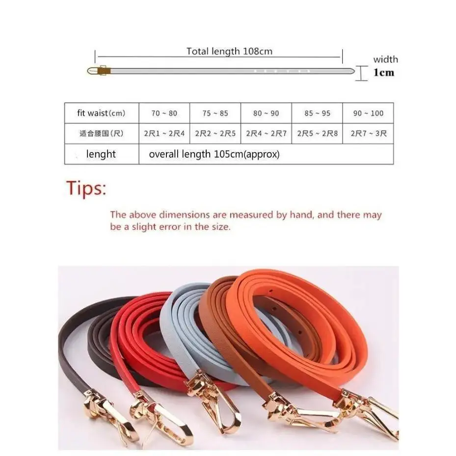 Narrow Stretch Dress Belt Women Fashion Waist Belt Thin Buckle Waistband For Girl Belt Dress Apparel Accessories Creative Gifts