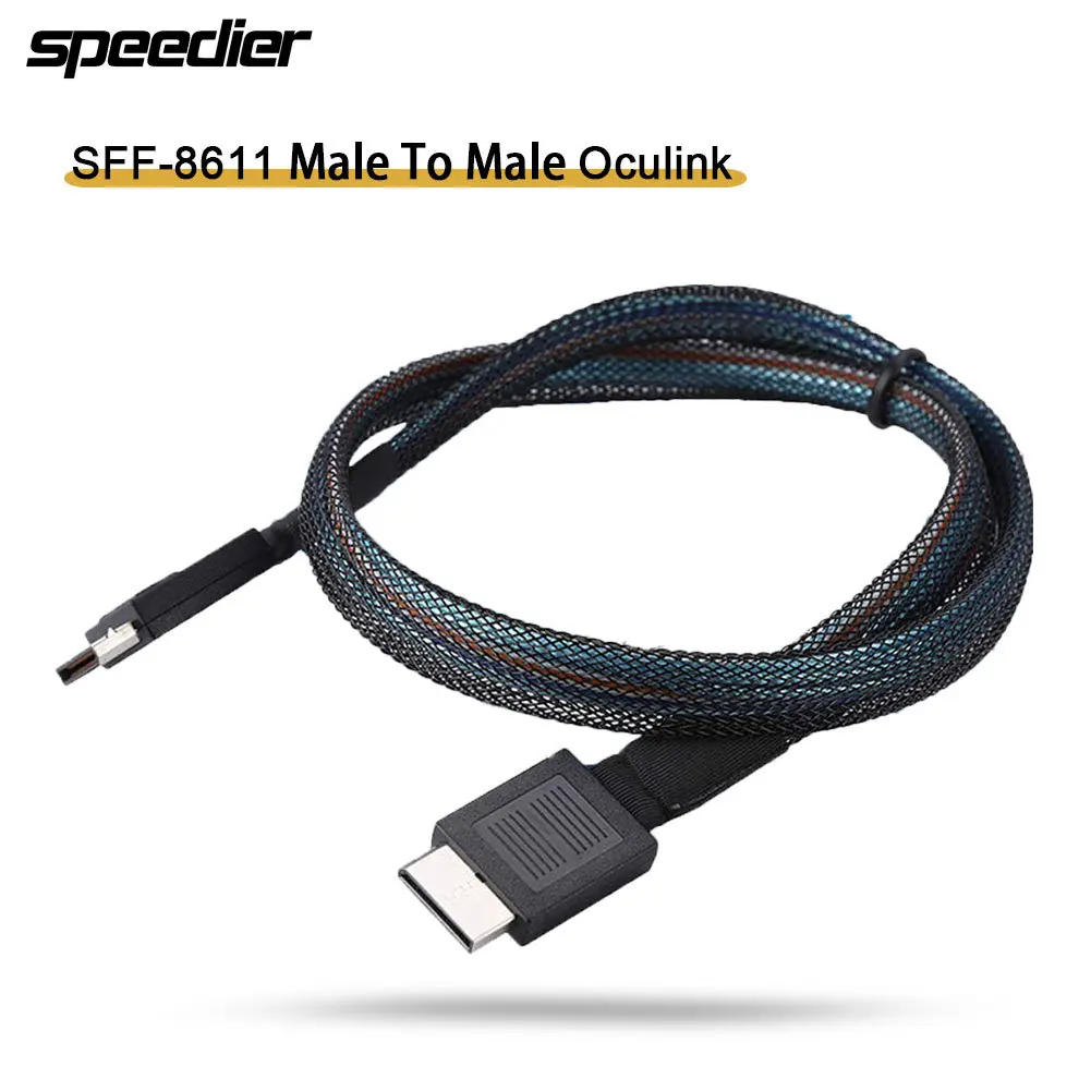 

50cm OCuLink PCIe PCI-Express SFF-8611 4i To OCuLink SFF-8611 SSD Data Active Cable