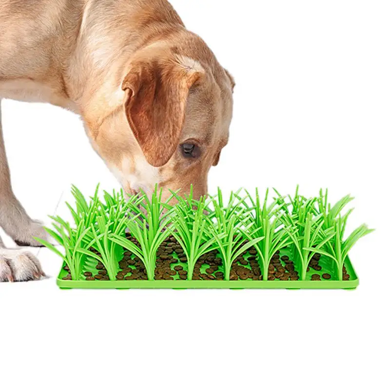 

Pets slow feeder Silicone Grass Slow Food Mat Dogs Snuffle Pad Cats Licking Pad Non-slip Eating Mat pet Supplies Grass Mats