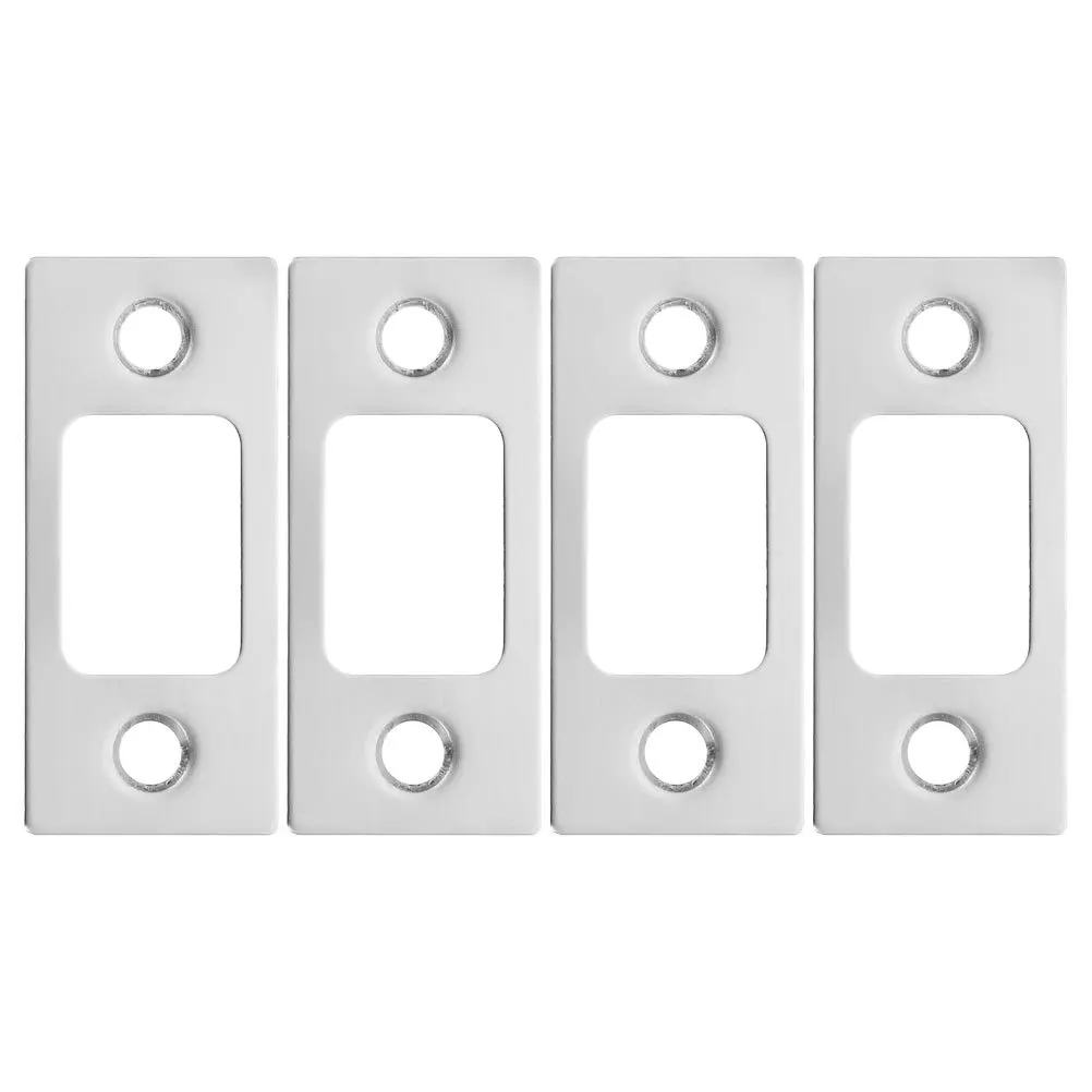 

4pcs Stainless Steel Deadbolt Strike Plate Reinforcement Kit For Interior Exterior Doors, Hole Filler Plate Cover, Front Door
