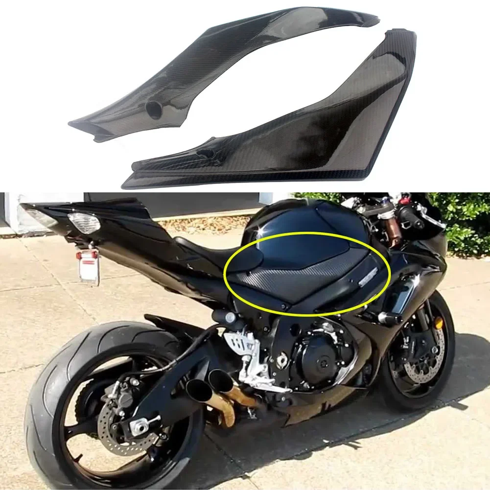 Motorcycle Carbon Fiber TANK SIDE FAIRING PANEL GAS TANK COVER FOR SUZUKI GSXR1000 2007 2008 K7