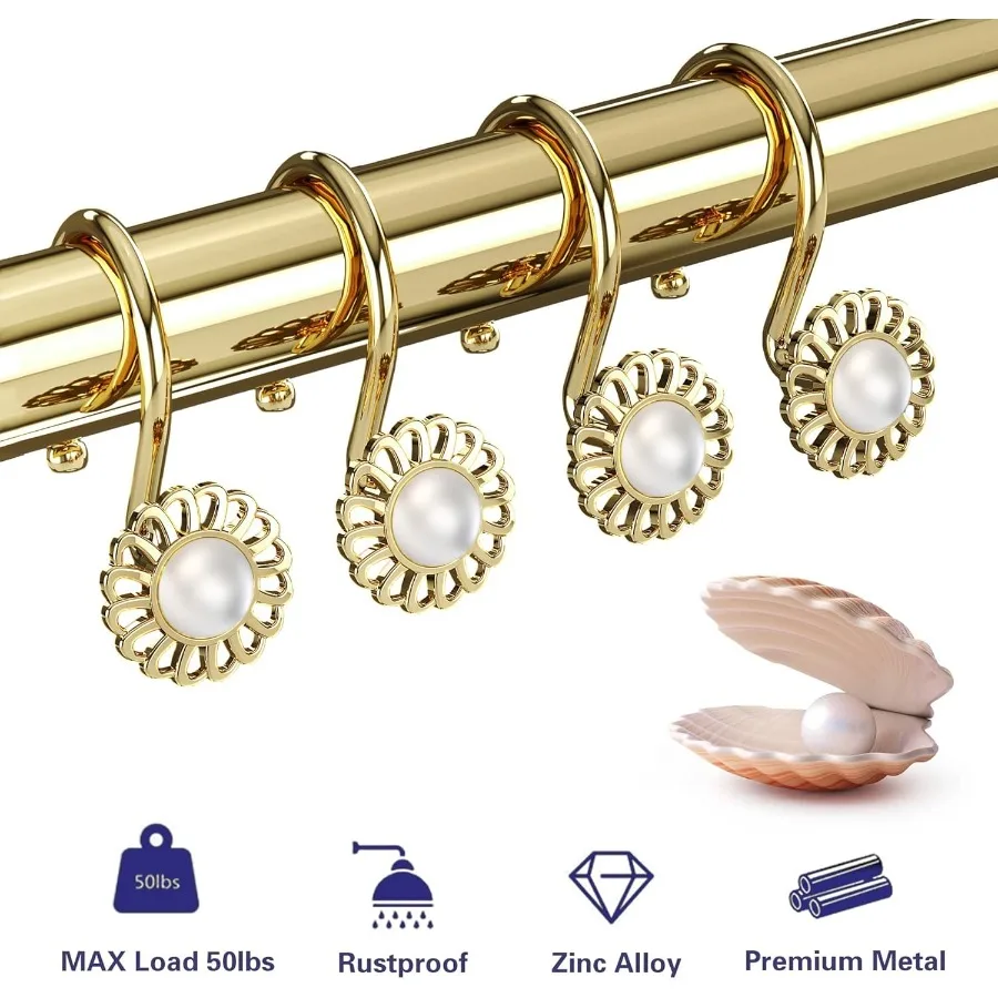 الذهب دش الستار السنانير خواتم الزخرفية دش الستار الشماعات الثقيلة حلقات دش معدنية عباد الشمس دش السنانير للعرض