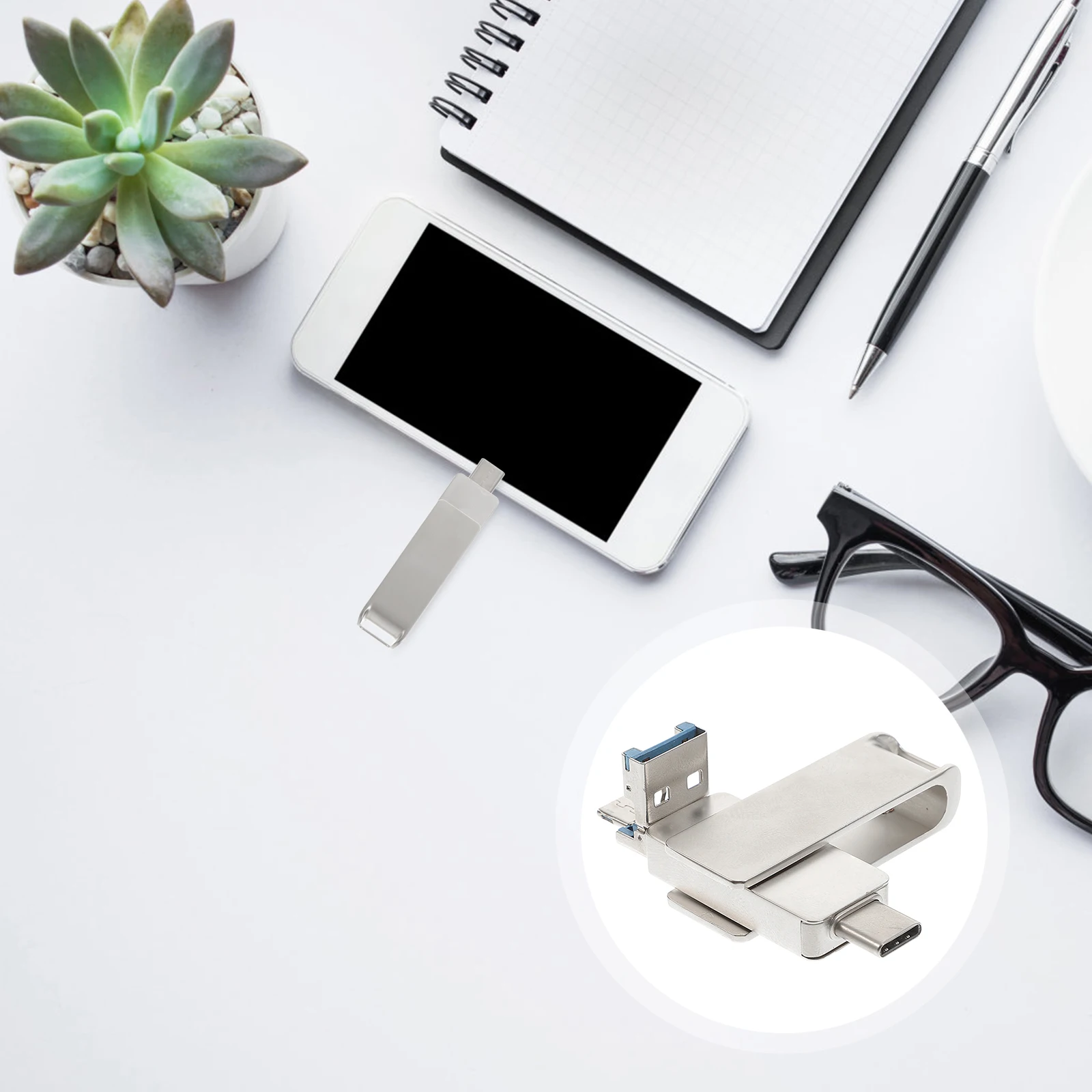 

16Gb Rotating Type-C Usb 3.0 Flash Drive High Metal Compatible With Huawei Stable Storage U Disk 16G