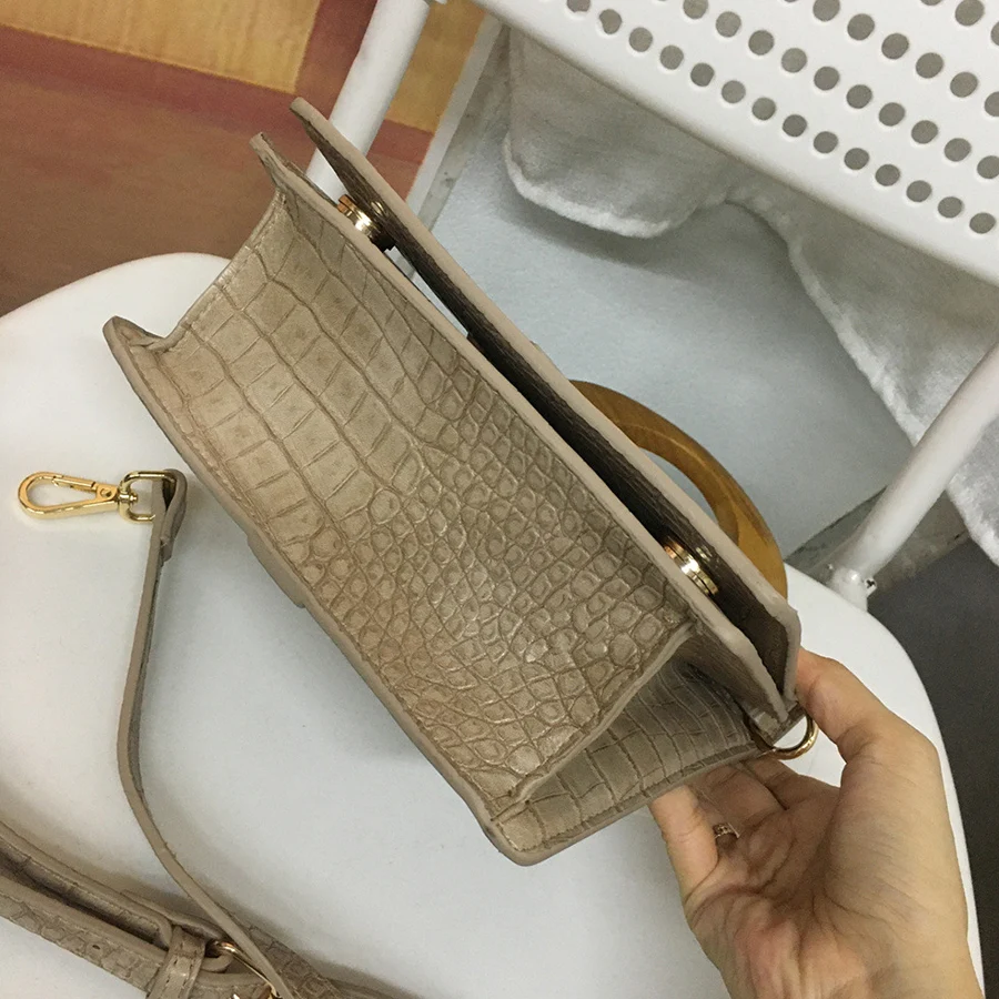 Classic Women Crocodile Tote Bag Lady Alligator Shoulder Handbag Elegant Ins Clutch Purse Crocodile Saudi Arabia Crossbody Bags