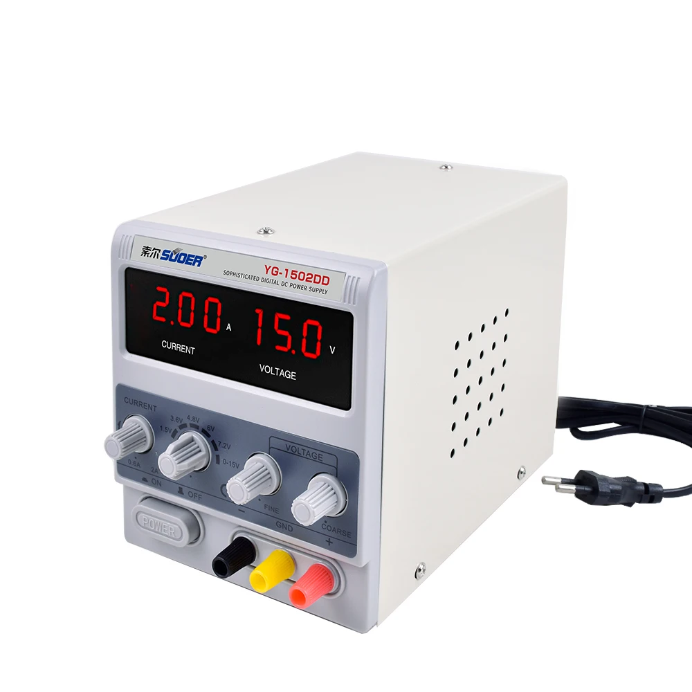 デジタル直流電源 調整可能 15V 2A LEDディスプレイ 安定出力 研究室・産業用 240V 220V 110V対応