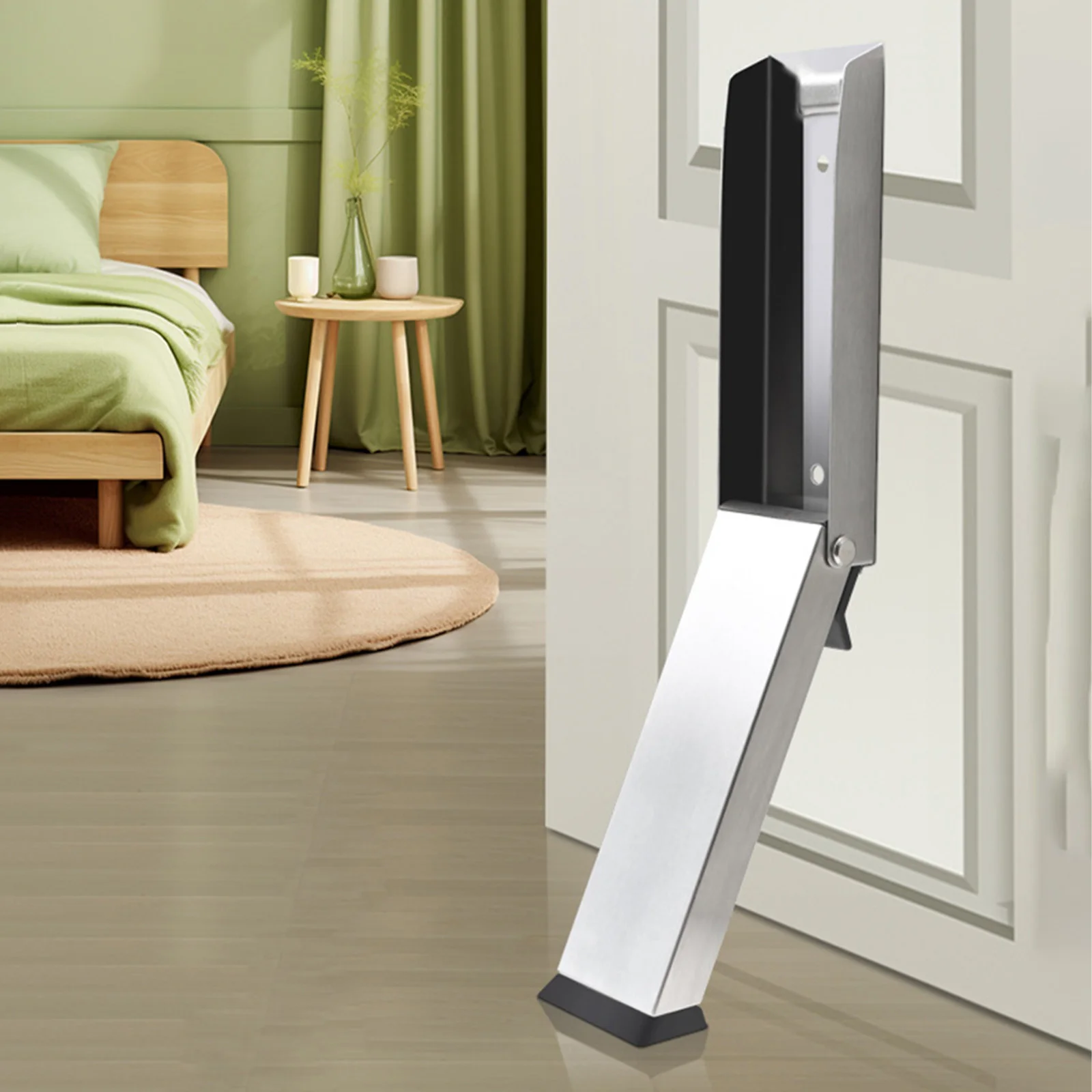 Anti-slip Door Stop Automatic Door Stop Heavy-duty Construction Noise Reduction Feature Punch-free Installation