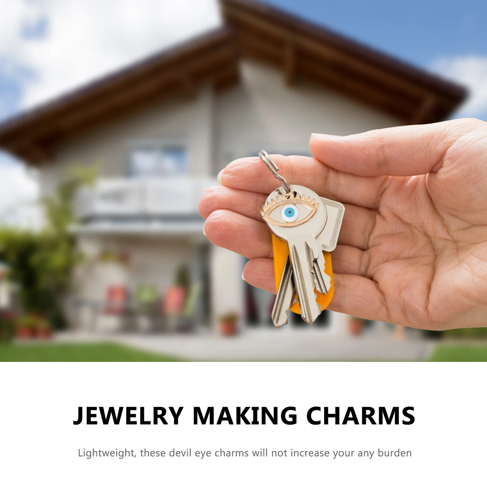 

10 Pcs Alloy Pendant DIY Jewelry Beads Evil Eye Hanging Charm Earrings Bracelet Charms for Making Crafts