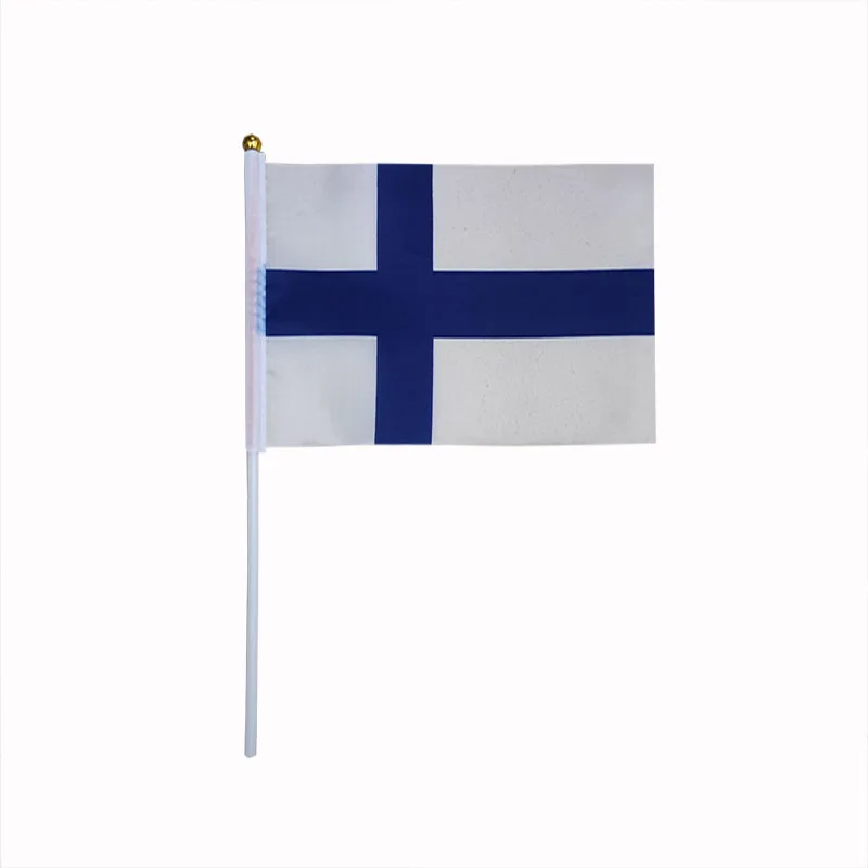 

14*21 CM Finland National Flag Small Hand Banner 100PCS/LOT