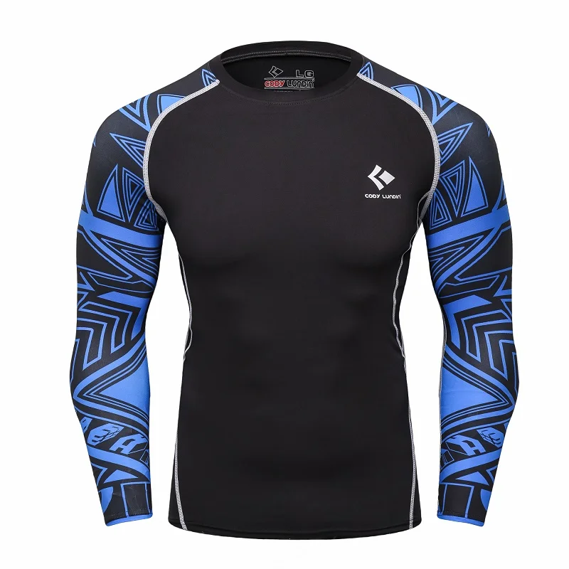 Cody Lundin Surfing Diving Swimwear Compression T-shirts for Men\'s Thermal Blouse UV Protection Men Long Sleeve Shirts