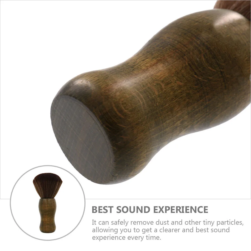 

1Pcs Vinyl Record Brush Coffee Anti-Static Soft Wool Fiber Cleaning Tool Dust Cleaner for Vinyl Records Player Maintenance