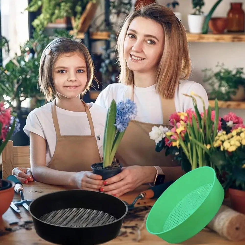 

1/3 шт. Пластиковое садовое сито, инструмент для домашнего сада, мелкоячеистое сито для почвы, сито для просеивания песка, садовое сито для просеивания грунта и камней для растений