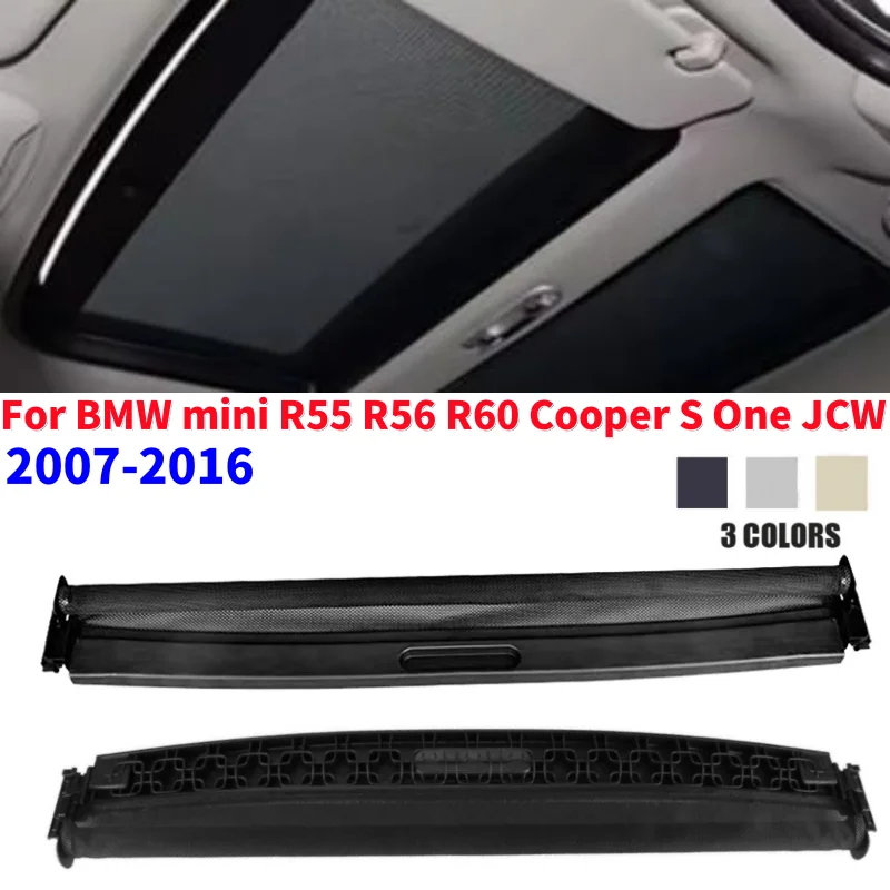Car Panorama Sunroof Sunshade Curtain Cover Front/Rear of Sunroof Visor for BMW mini R55 R56 R60 Cooper S One JCW 2007-2016