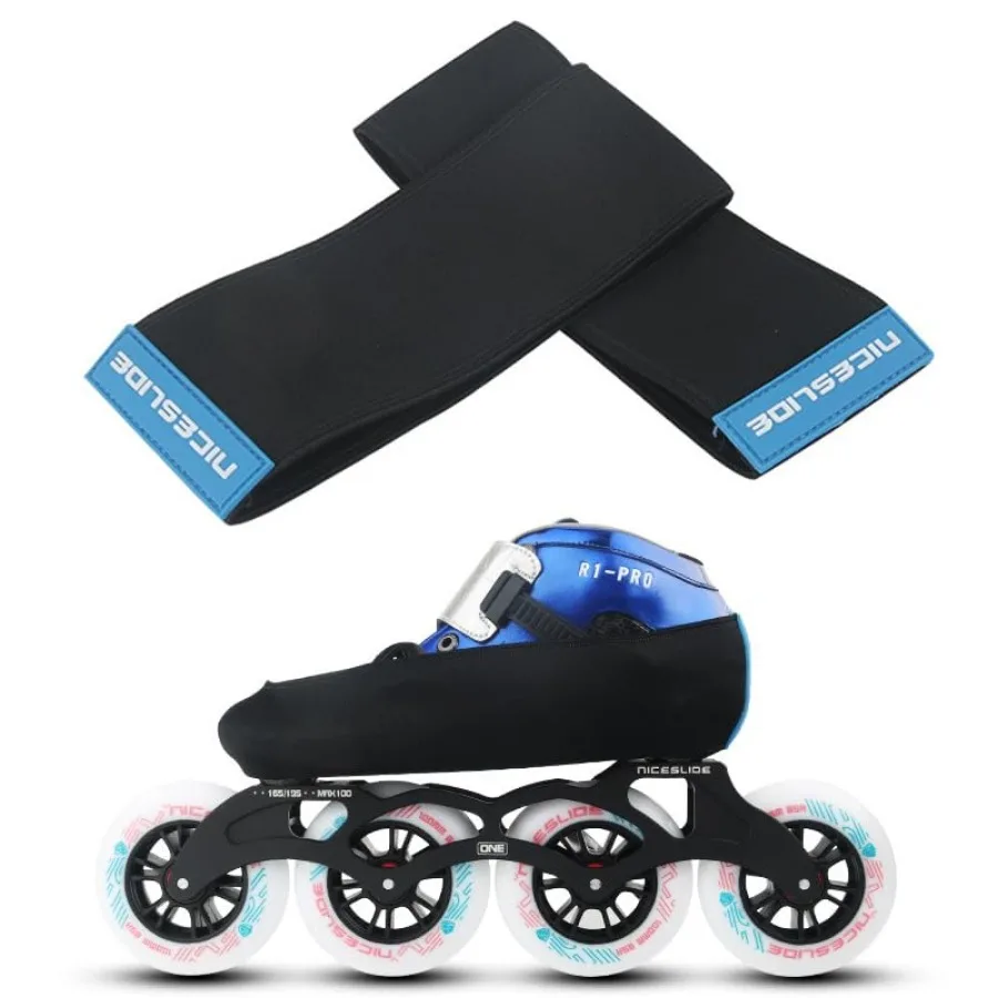 Pair Inline Skates Boot Covers Ice Skate Toe Guard Cap Low Profile Wrap Elastic Band Sleeve Protector for Quad Roller Skates Ic