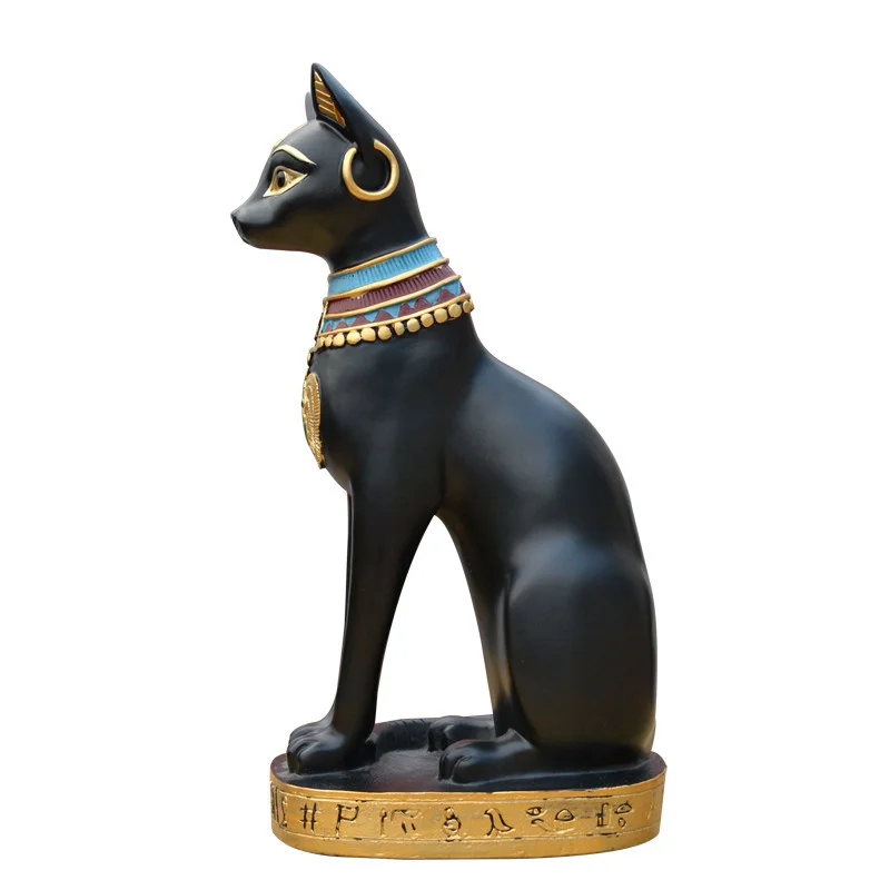 Cat Statue Ornament Egyptian  Figurine  Decoration Vintage  Goddess  Home Garden view 5
