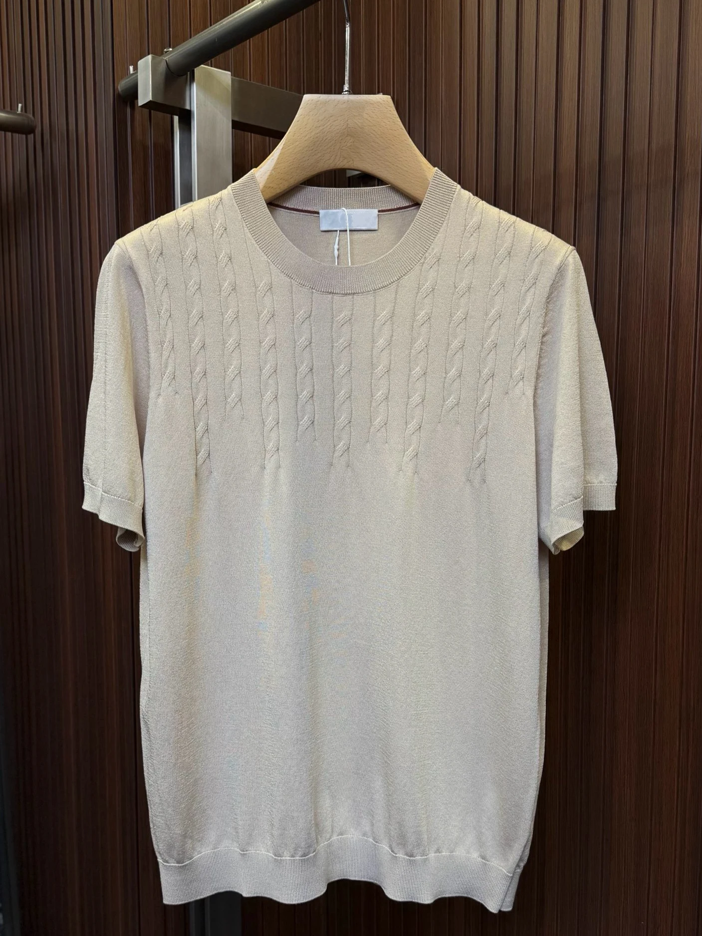 

LigentlemanBC Knitted round Neck Casual Short Sleeve Shirt Men's Summer Fashion Urban Style Breathable Comfortable T-Shirt