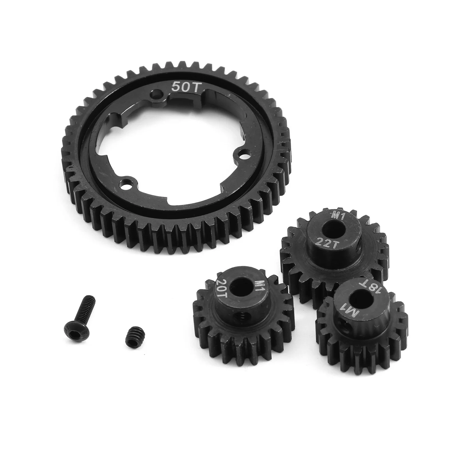 Steel 46T 50T 52T 54T Spur Gear with M1 18 20 22T Pinion Gear 6447 6449 for Traxxas 1/5 X-Maxx 1/10 E-Revo 2.0 VXL MAXX Upgrades