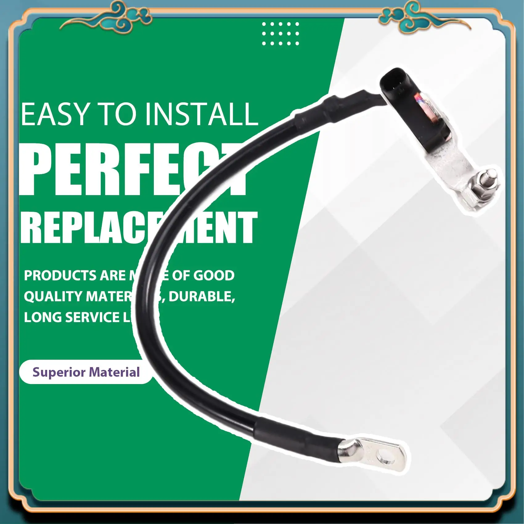 

L39A-12V Negative Battery Sensor Cable Battery Terminal Clamp Clips Line 6C0915181D For Skoda Fabia Mk3/Seat Toledo IV