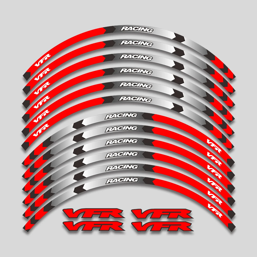 For Honda VFR750 VFR800 VFR1200 VFR1200F VFR 750 800 1200 1200F Motorcycle Accessories Wheels Hub Stickers Rim Reflective Stripe