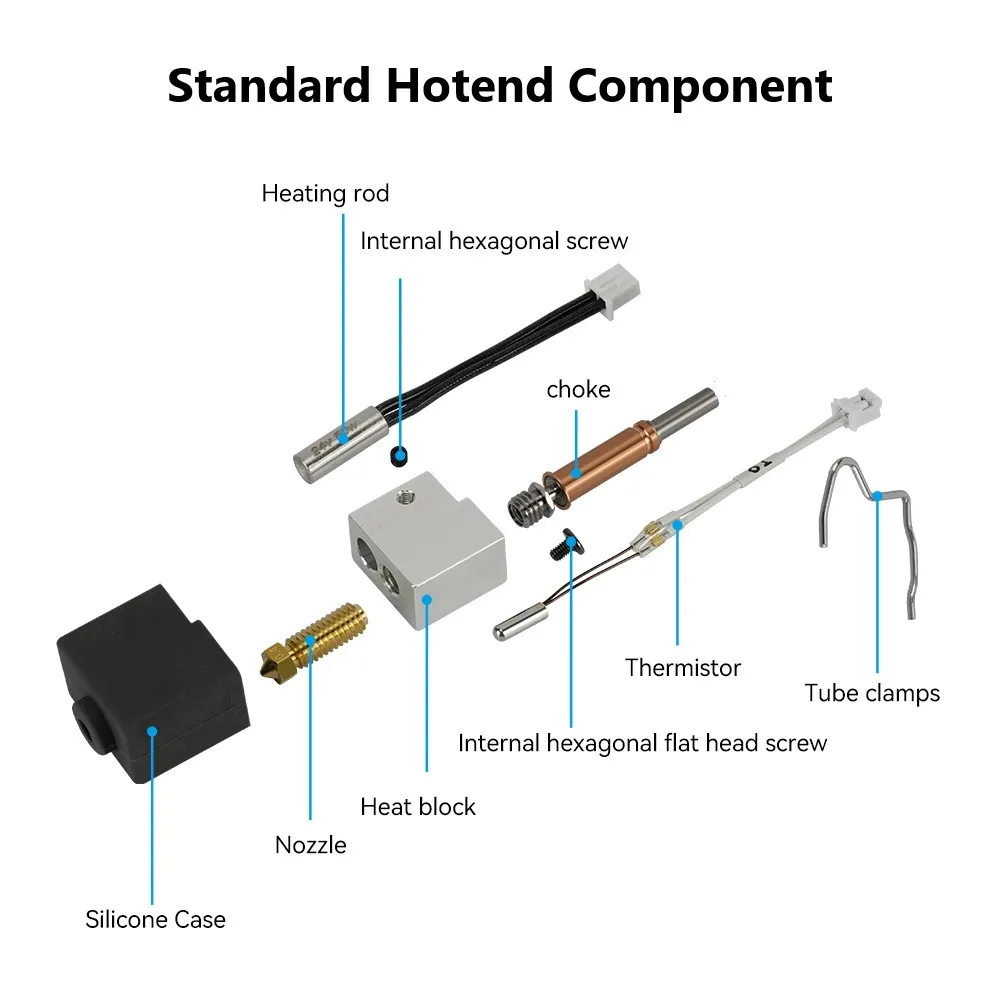 Ulepszenie Hotendu Anycubic Kobra 3 Ceramiczny Hotend Standardowy Hotend Kobra 3 Combo Dysza Kobra 3 V2 Akcesoria do Głowicy Drukującej — zdjęcie produktu 3