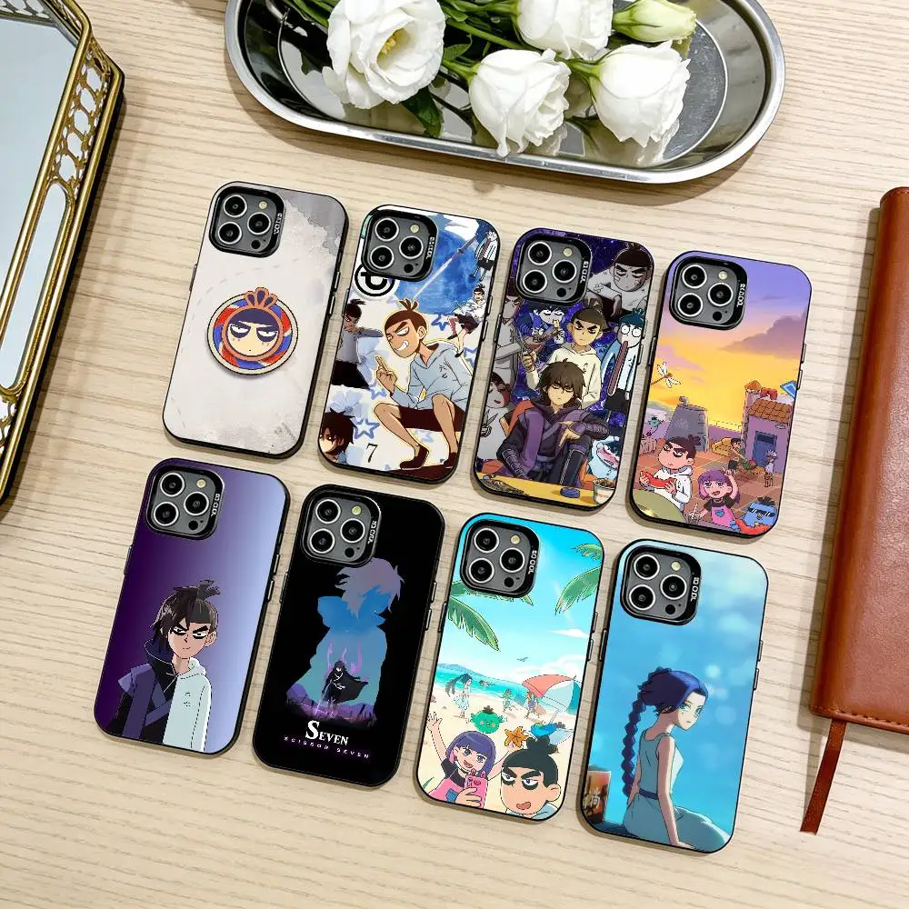 

Anime S-Scissors S-Seven Phone Case For iPhone17,16,15,14,13,12,11 Plus,Pro Max Black Candy silver phone case