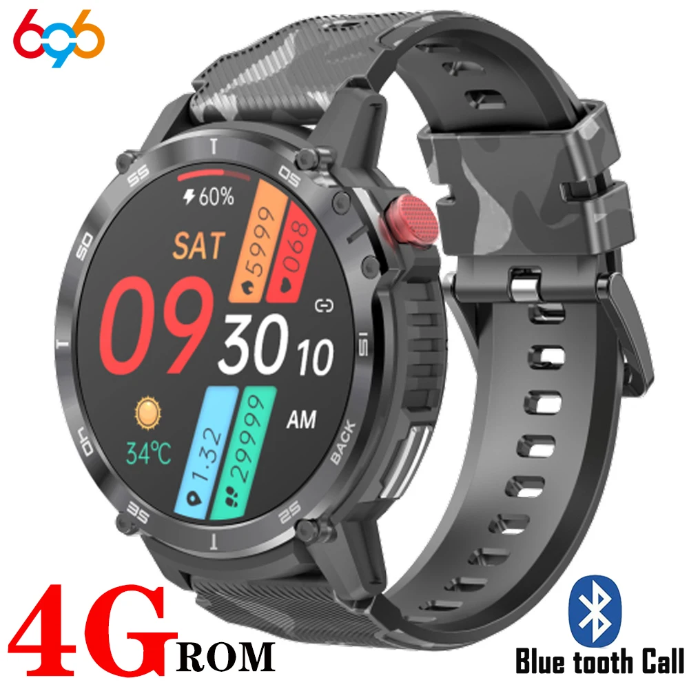 New Smart Watch Men 4G ROM Blue Tooth Call 400mAh Sports Watches IP68 Waterproof C22 Smartwatch 2023 1.6 Inch 400*400 HD