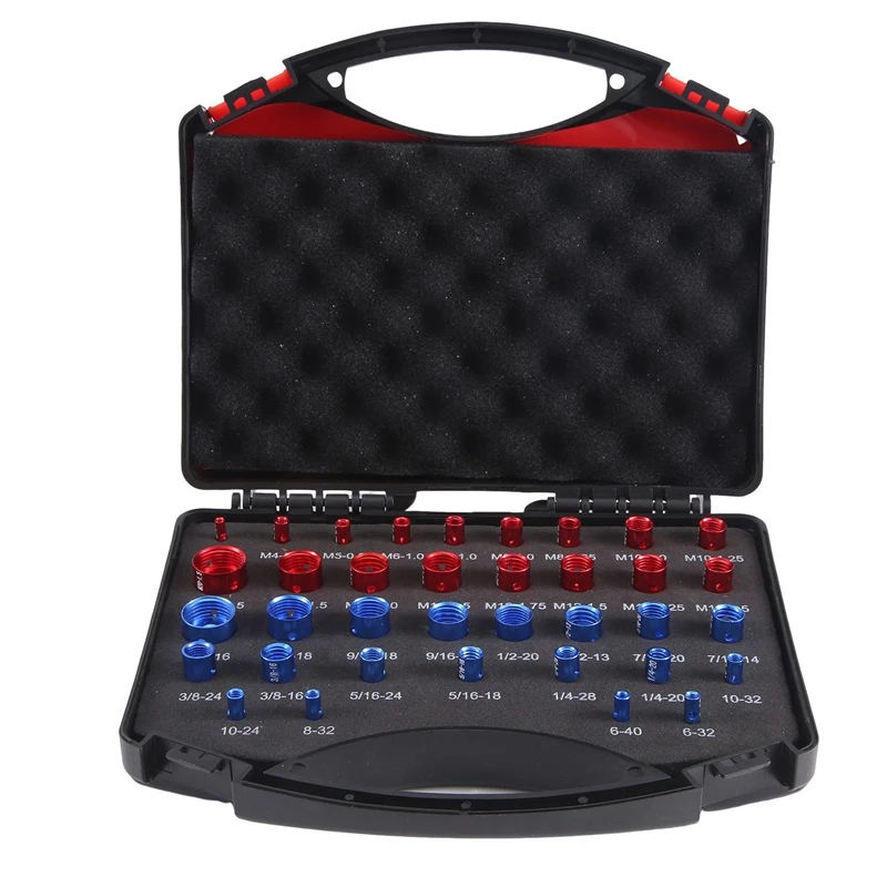 Nut and Bolt Thread Checkers Inch & Metric Nut and Bolt Identifier Gauge Set,36 Male/Female Nut and Bolt Sizing Gauges