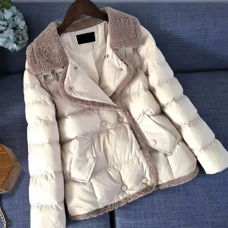 2022 inverno novo algodão acolchoado roupas femininas coreano casual algodão acolchoado roupas engrossado quente curto solto pequeno casaco