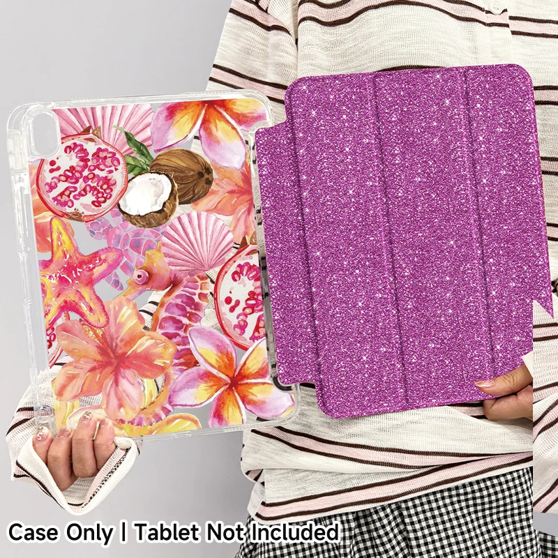 

for 2025 iPad Air 11 case 10 11 11 A16 iPad Pro 11 Air 4 5 10.9 12.9 M2 M3 M4 Pro 13 10.2 7 8 9 with pen slot, shiny case