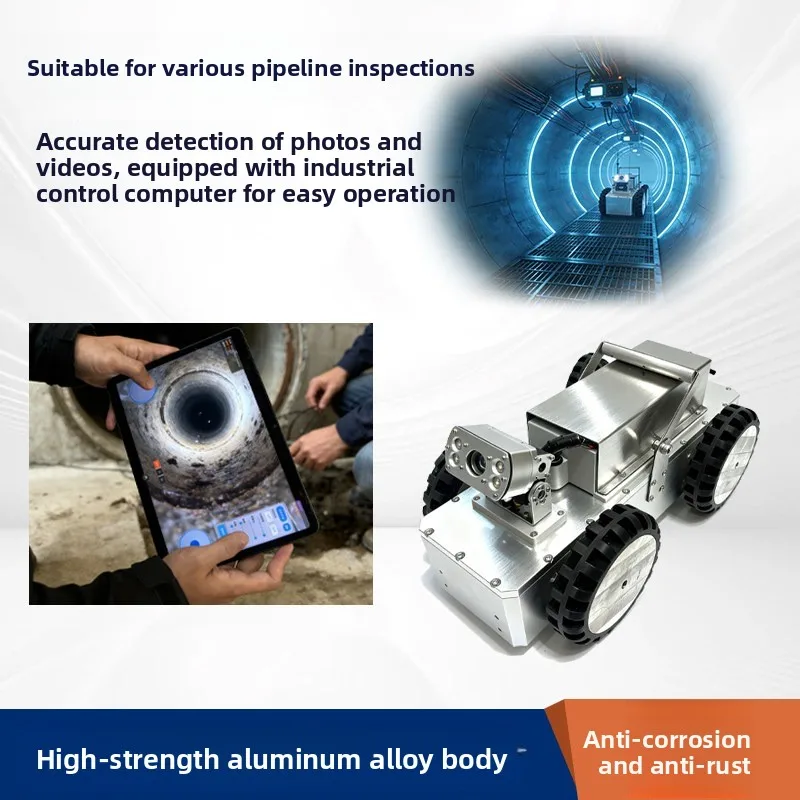 Waterproof Pipeline Inspection Crawler Robot for Municipal Sewer Detection & Industrial Pipe Camera System