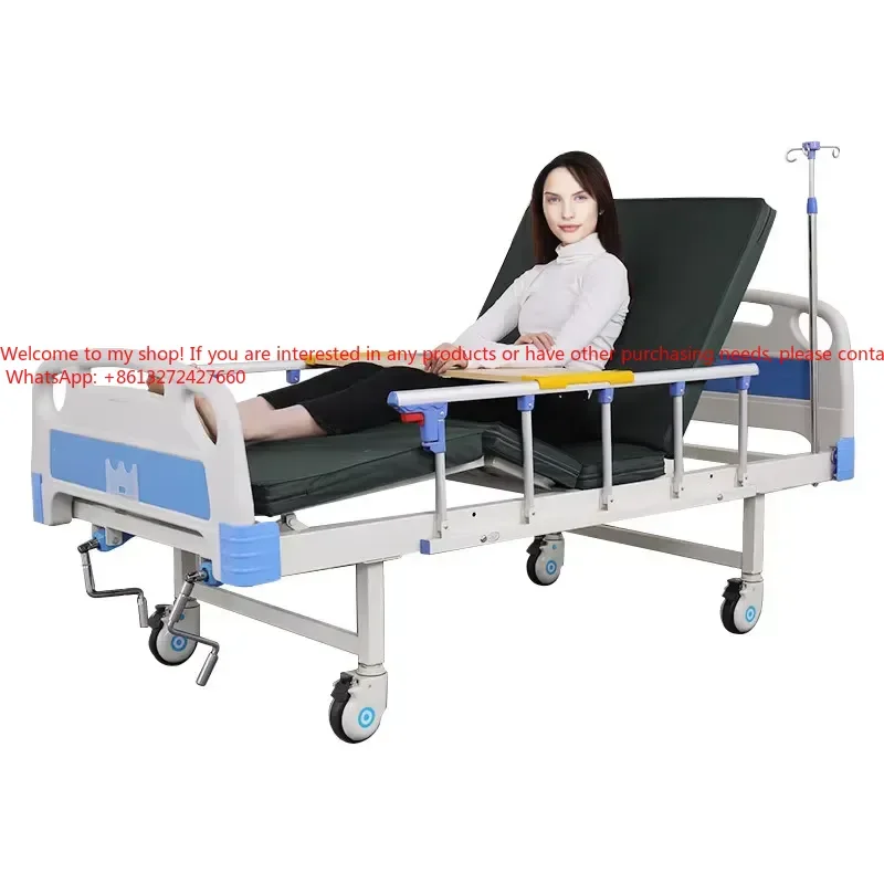 Factory Direct Sale Multi Functions Steel Hospital Bed Clinic Hospital Mechanical Hospital Bed
