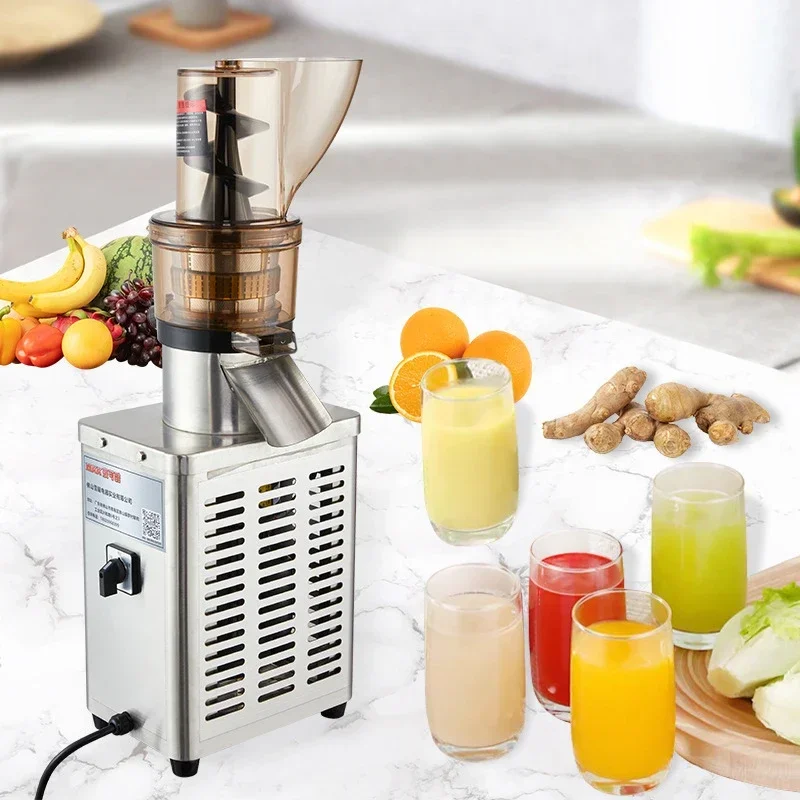 Commercial Use Big Power 1200W Large Inlet Slow Juicer Machine Whole Fruit Apple Pear Orange Cold Press Stainless Steel