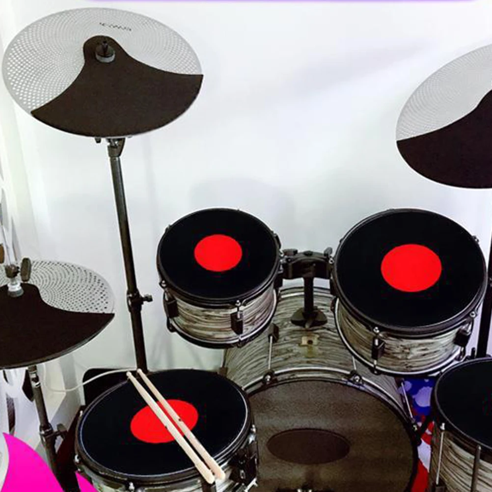

4 Pcs Drum Pad Kit 12 13 14 16 Inch Cymbal Mute Damping Practice Percussion Mat Accessories Beginner Professional